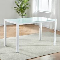 White deals glass top